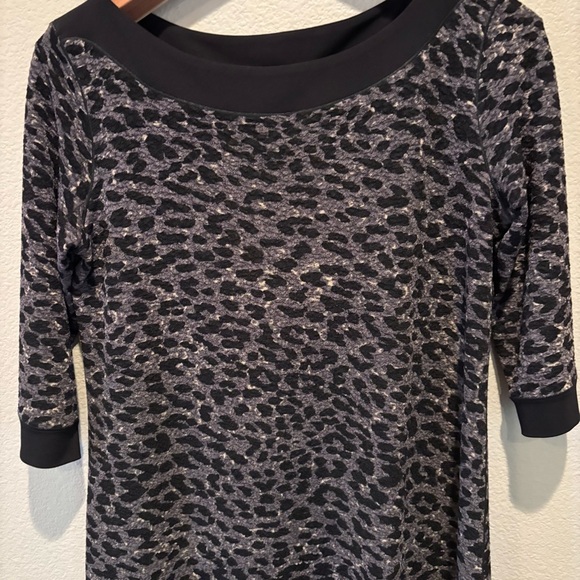 Eva Varro Animal Print A Line Dress, Large, Comfy Throw On Work Church Errands - Picture 2 of 9